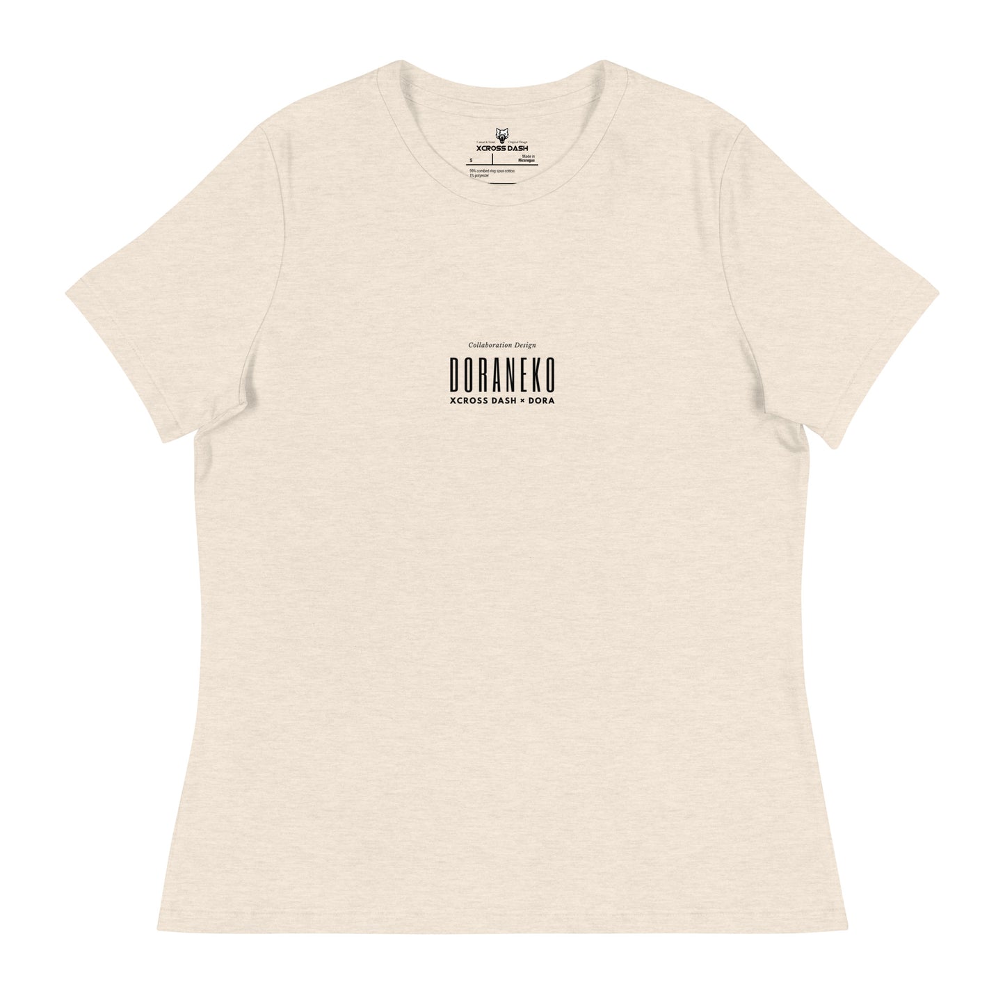 XCROSS DASH×DORANEKO COLLAB DESIGN TYPE-A | Women's Relaxed T-Shirt | 3colors