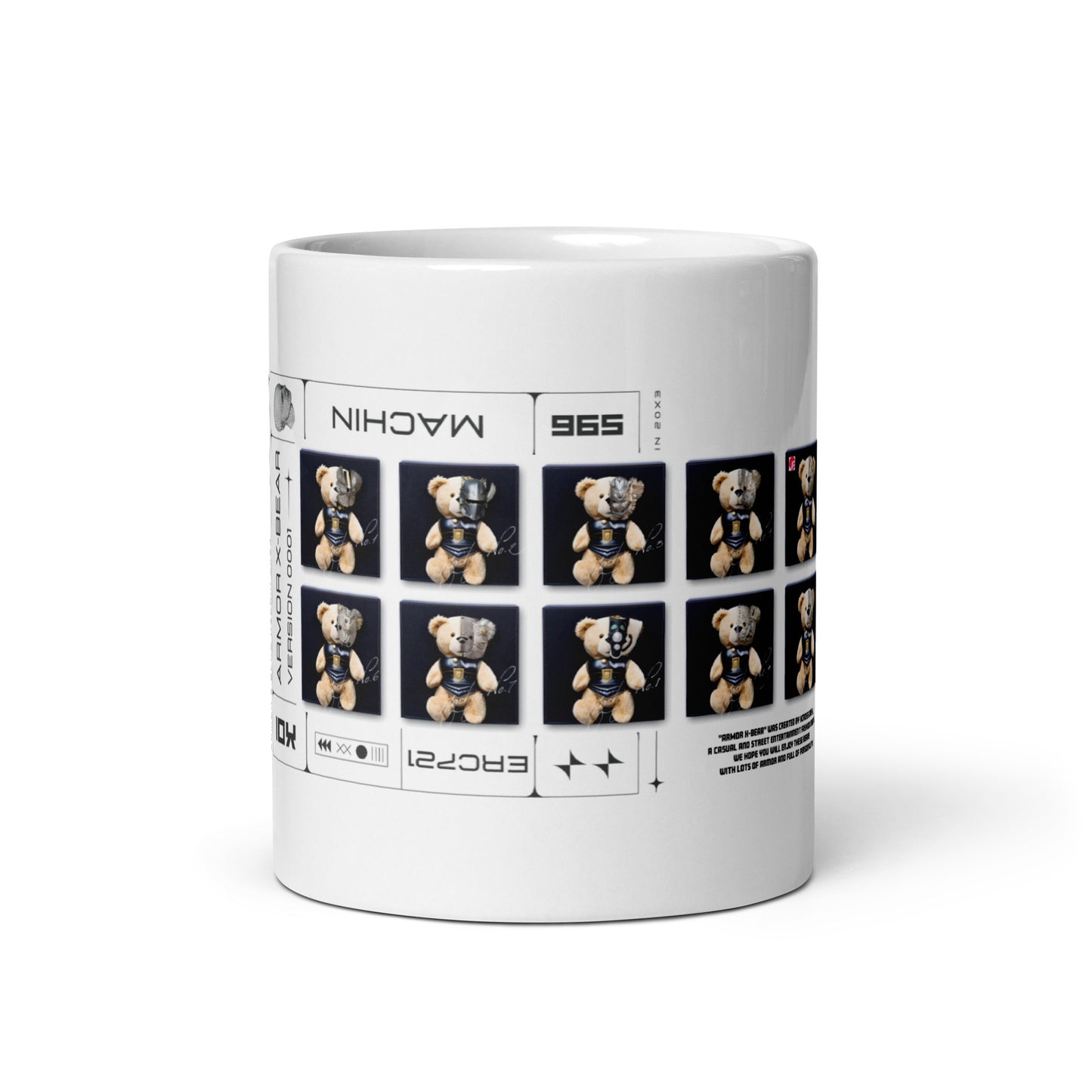 ARMOR X-BEAR VERSION #0001  White glossy mug  2type