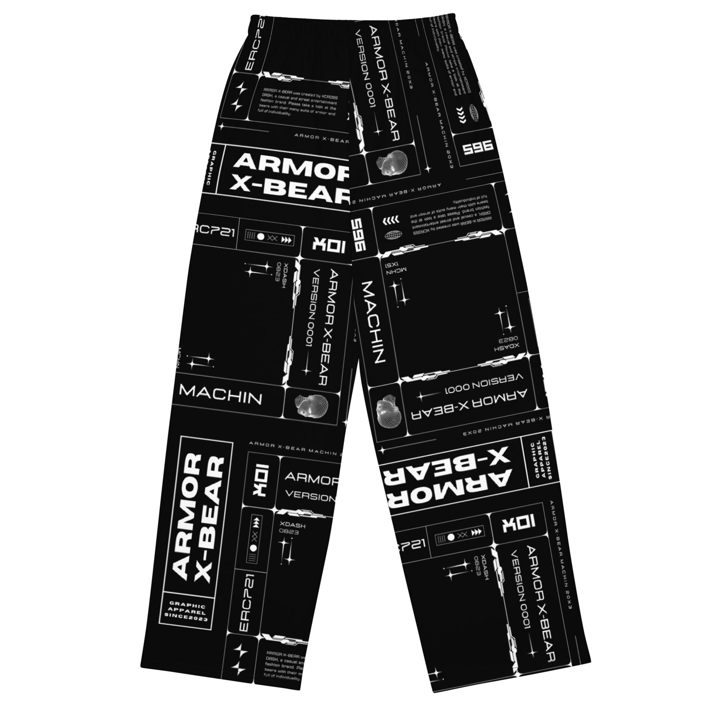 ARMOR X-BEAR ORIGINAL DESIGN | unisex wide-leg pants | Black